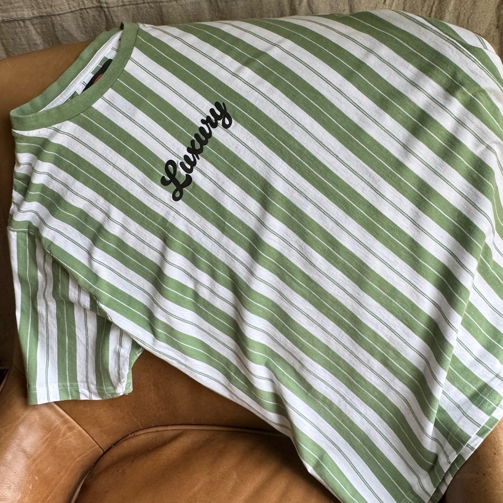 Refinery Republic "Luxury" T-shirt, Striped Sage
